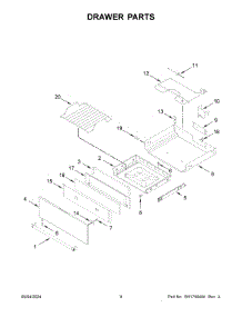 Drawer Parts parts for Whirlpool Range YKSEB900EWH7 from AppliancePartsPros.com