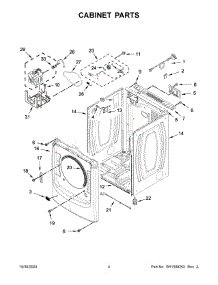 03 - Cabinet Parts parts for Whirlpool Dryer YMED5630HW2 from AppliancePartsPros.com