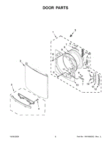05 - Door Parts parts for Whirlpool Dryer YMED5630HW2 from AppliancePartsPros.com