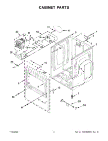 03 - Cabinet Parts parts for Whirlpool Dryer YMED6230HC2 from AppliancePartsPros.com
