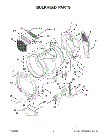 04 - Bulkhead Parts parts for Whirlpool Dryer YMED6230HW2 from AppliancePartsPros.com