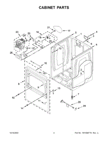 03 - Cabinet Parts parts for Whirlpool Dryer YMED6230HW3 from AppliancePartsPros.com
