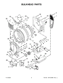 04 - Bulkhead Parts parts for Whirlpool Dryer YMED6630HC2 from AppliancePartsPros.com