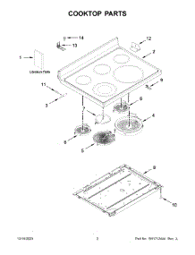 Cooktop Parts parts for Whirlpool Range YMER8800FW7 from AppliancePartsPros.com