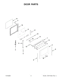 Door Parts parts for Whirlpool Range YMER8800FW7 from AppliancePartsPros.com