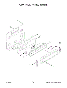 Control Panel Parts parts for Whirlpool Range YMER8800FW7 from AppliancePartsPros.com