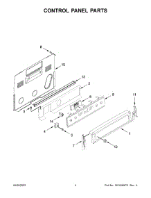 03 - Control Panel Parts parts for Whirlpool Range YMER8800FZ6 from AppliancePartsPros.com