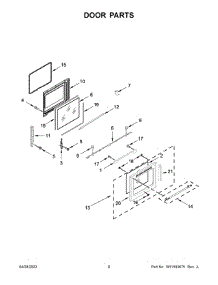 05 - Door Parts parts for Whirlpool Range YMER8800FZ6 from AppliancePartsPros.com
