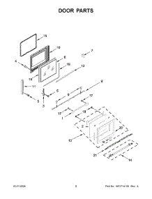 Door Parts parts for Whirlpool Range YMER8800FZ7 from AppliancePartsPros.com