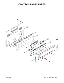 Control Panel Parts parts for Whirlpool Range YMER8800FZ7 from AppliancePartsPros.com