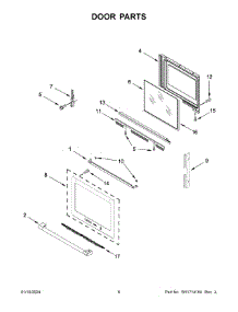 Door Parts parts for Whirlpool Range YMES8800PZ1 from AppliancePartsPros.com