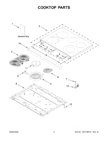 02 - Cooktop Parts parts for Whirlpool Range YMFES6030RB0 from AppliancePartsPros.com