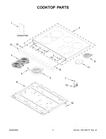 02 - Cooktop Parts parts for Whirlpool Range YMFES6030RW0 from AppliancePartsPros.com
