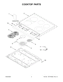 02 - Cooktop Parts parts for Whirlpool Range YMFES6030RZ0 from AppliancePartsPros.com