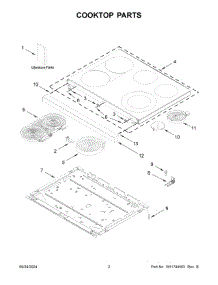 02 - Cooktop Parts parts for Whirlpool Range YMFES8030RZ0 from AppliancePartsPros.com