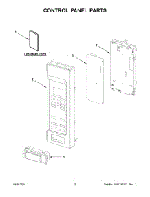 02 - Control Panel Parts parts for Whirlpool YMMMS4230PZ00 from AppliancePartsPros.com