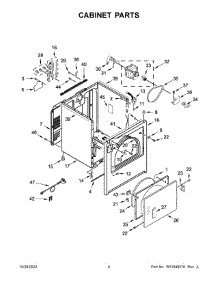 03 - Cabinet Parts parts for Whirlpool Dryer YWED5010LW1 from AppliancePartsPros.com