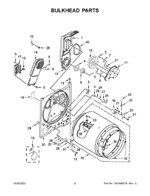 04 - Bulkhead Parts parts for Whirlpool Dryer YWED5010LW1 from AppliancePartsPros.com