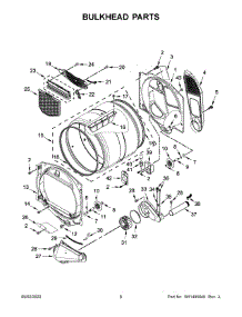 04 - Bulkhead Parts parts for Whirlpool Dryer YWED5100HC1 from AppliancePartsPros.com