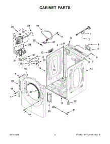 03 - Cabinet Parts parts for Whirlpool Dryer YWED560LHW0 from AppliancePartsPros.com