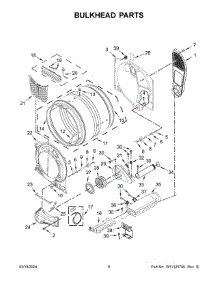 04 - Bulkhead Parts parts for Whirlpool Dryer YWED560LHW0 from AppliancePartsPros.com