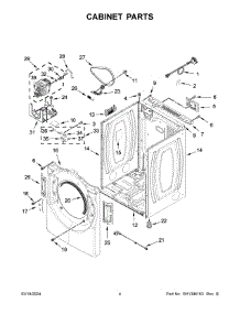 03 - Cabinet Parts parts for Whirlpool Dryer YWED560LHW1 from AppliancePartsPros.com