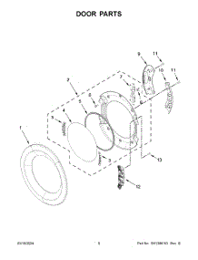 05 - Door Parts parts for Whirlpool Dryer YWED560LHW1 from AppliancePartsPros.com