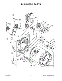 04 - Bulkhead Parts parts for Whirlpool Dryer YWED6150PW0 from AppliancePartsPros.com