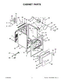 03 - Cabinet Parts parts for Whirlpool Dryer YWED6150PW0 from AppliancePartsPros.com