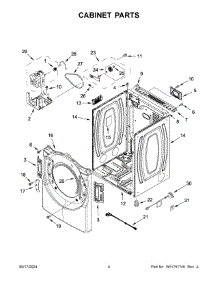 03 - Cabinet Parts parts for Whirlpool Dryer YWED6720RR0 from AppliancePartsPros.com