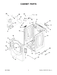 03 - Cabinet Parts parts for Whirlpool Dryer YWED6720RW0 from AppliancePartsPros.com