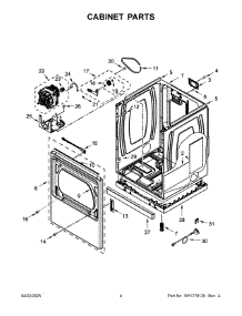 Cabinet Parts parts for Whirlpool Dryer YWED7120HC4 from AppliancePartsPros.com