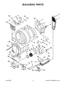 03 - Bulkhead Parts parts for Whirlpool Dryer YWED8620HC2 from AppliancePartsPros.com