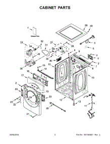 02 - Cabinet Parts parts for Whirlpool Dryer YWED9620HC1 from AppliancePartsPros.com