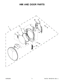 03 - Hmi And Door Parts parts for Whirlpool Dryer YWED9620HC2 from AppliancePartsPros.com