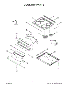 02 - Cooktop Parts parts for Whirlpool Range YWEE510S0FW2 from AppliancePartsPros.com