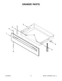 05 - Drawer Parts parts for Whirlpool Range YWEE510S0FW2 from AppliancePartsPros.com