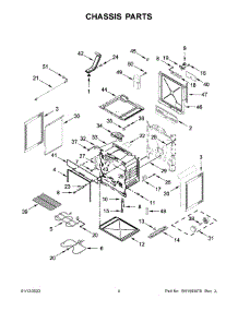 03 - Chassis Parts parts for Whirlpool Range YWEE515S0LB1 from AppliancePartsPros.com