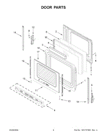 04 - Door Parts parts for Whirlpool Range YWEE515S0LS3 from AppliancePartsPros.com