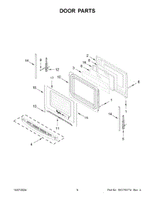04 - Door Parts parts for Whirlpool Range YWEE515S0LV3 from AppliancePartsPros.com