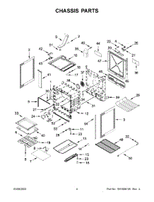 03 - Chassis Parts parts for Whirlpool Range YWEE750H0HW4 from AppliancePartsPros.com