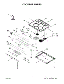 02 - Cooktop Parts parts for Whirlpool Range YWEE750H0HZ4 from AppliancePartsPros.com