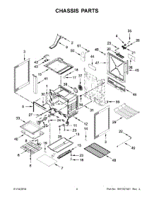 03 - Chassis Parts parts for Whirlpool Range YWEEA25H0HZ1 from AppliancePartsPros.com