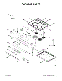02 - Cooktop Parts parts for Whirlpool Range YWEEA25H0HZ4 from AppliancePartsPros.com