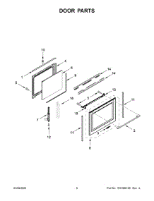 04 - Door Parts parts for Whirlpool Range YWEEA25H0HZ4 from AppliancePartsPros.com