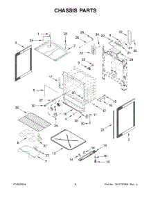 04 - Chassis Parts parts for Whirlpool Range YWFC150M0JB4 from AppliancePartsPros.com