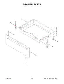 06 - Drawer Parts parts for Whirlpool Range YWFC150M0JB4 from AppliancePartsPros.com