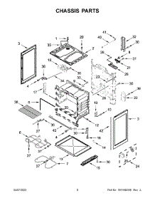 04 - Chassis Parts parts for Whirlpool Range YWFC315S0JS3 from AppliancePartsPros.com