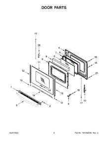 05 - Door Parts parts for Whirlpool Range YWFC315S0JS3 from AppliancePartsPros.com