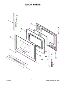 05 - Door Parts parts for Whirlpool Range YWFE505W0JW3 from AppliancePartsPros.com